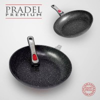 Poêle en pierre 28cm sans PFOA. Marque Prdel Premium.